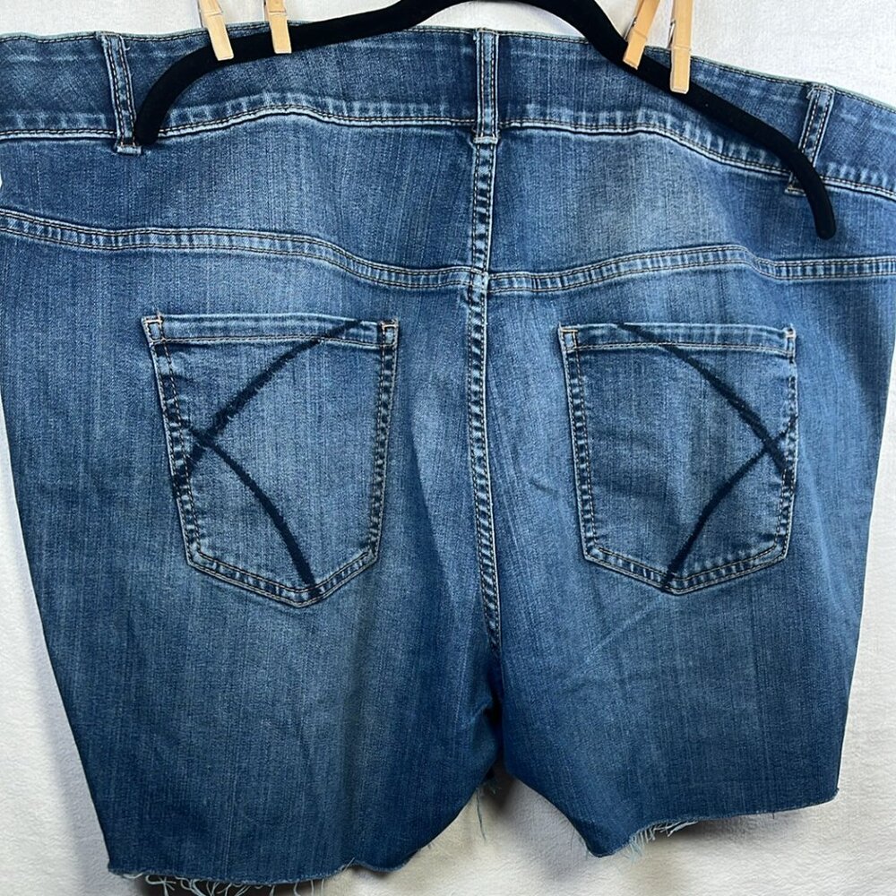 Lane Bryant Plus Size 22R/ Cut Off Jean Shorts 5pockets Boho Hippie Festival - Picture 5 of 11